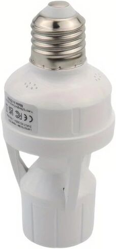 Smart Infrared Motion Sensor Light Bulb Adapter – Adjustable Brightness, E27 Screw Base, Auto On/Off Radar Sensing Lamp Holder in Saudi Arabia