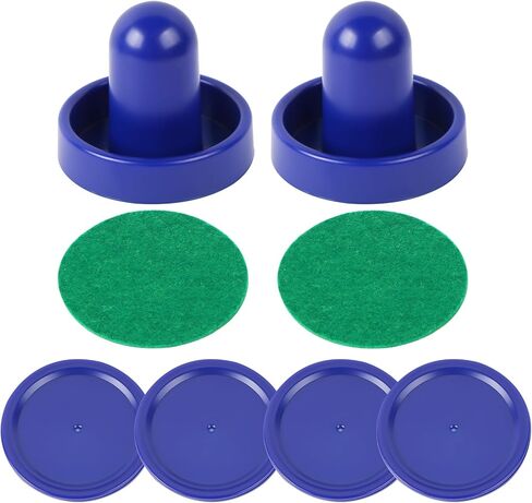 مجموعة واحدة من أدوات دفع الهوكي الهوائي الصغيرة وكرات الهوكي الهوائية، وملحقات بديلة لمقابض المرمى الرائعة - 2 أدوات دفع هوكي الهواء الزرقاء و4 كرات زرقاء (60 مم) in Kuwait