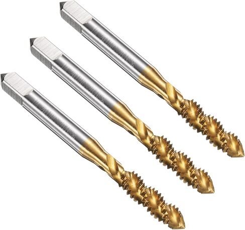 uxcell 3pcs Spiral Flute Thread Taps 1/4-20 UNC 2B Machine Threading Tap Bit, Titanium Coated Screw Tapping Repair Tool, M2 High-Speed Steel (HSS) in Saudi Arabia