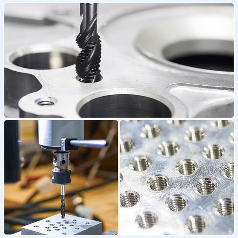 uxcell 2pcs Spiral Flute Thread Taps 10-24 UNC H2 Machine Threading Tap Bit, Nitrided Coated Screw Tapping Repair Tool, M2 High-Speed Steel (HSS6542) in Saudi Arabia