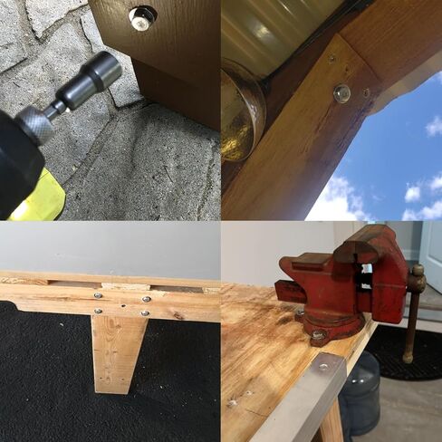 25 قطعة M8x60mm براغي سداسية الرأس 304 من الفولاذ المقاوم للصدأ 18-8 براغي تأخر للخشب للهياكل الخشبية الكبيرة، حوامل الزهور في الهواء الطلق، طاولات جناح خشبي in Kuwait