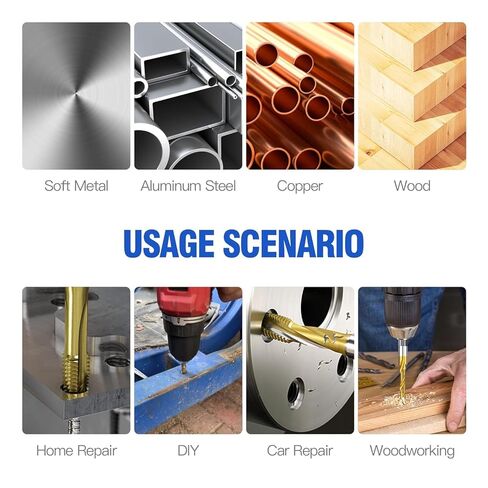2 قطعة 6-32 UNC لولبية نقطة الصنبور، التيتانيوم المطلي 6542 HSS آلة المسمار الصنابير، B2 لقمة التنصت الدقيقة للمعادن الألومنيوم الفولاذ المقاوم للصدأ in Kuwait