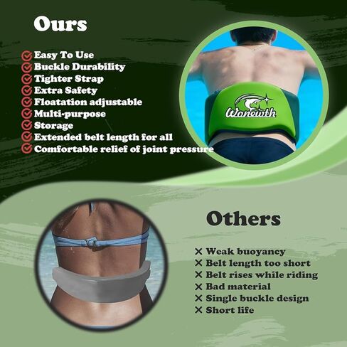 Swim Belt,Flotation Belt for Adults,Aqua Jogging Belt with Zippered Pocket and Adjustable Buckle,3-Section EPE Water Aerobics Belt for Swimming Training Pool Water Exercise in Saudi Arabia
