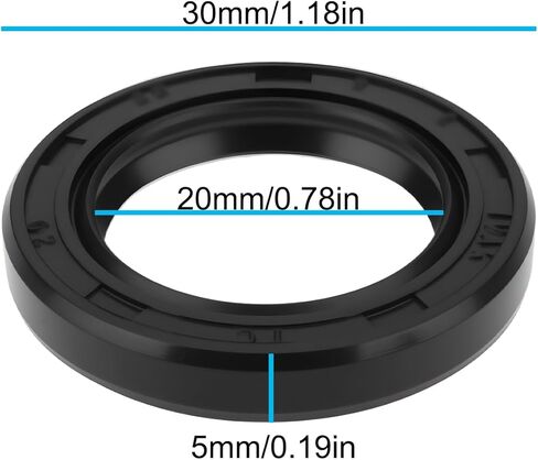 The Lord of the Tools 3 Pcs High-pressure Cleaning Machine Pump Oil Seal 90.1614.00 20x30x5mm Compatible with Interpump Pumps in Kuwait