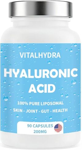 Hyaluronic Acid, Hyaluronic Acid Joint Supplements Capsules, Non-GMO and Gluten Free, 90 Capsules 200mg (1 PCS) in Saudi Arabia