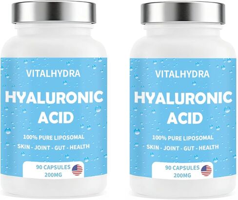 Hyaluronic Acid, Hyaluronic Acid Joint Supplements Capsules, Non-GMO and Gluten Free, 90 Capsules 200mg (1 PCS) in Saudi Arabia
