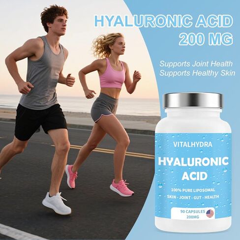 Hyaluronic Acid, Hyaluronic Acid Joint Supplements Capsules, Non-GMO and Gluten Free, 90 Capsules 200mg (1 PCS) in Saudi Arabia