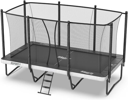 Air Rectangle Trampoline 8X14FT 1800LBS Weight Capacity Outdoor Square Gymnastics Heavy-DutyTrampolines with Net Enclosure for Kids Adults in Saudi Arabia