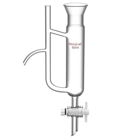 stonylab Wide Mouth Water Oil Separator with PTFE Stopcock, Glassware for Liquid Separation and Purification, Two-Phase System Lab Experiments, 250 ml in Saudi Arabia