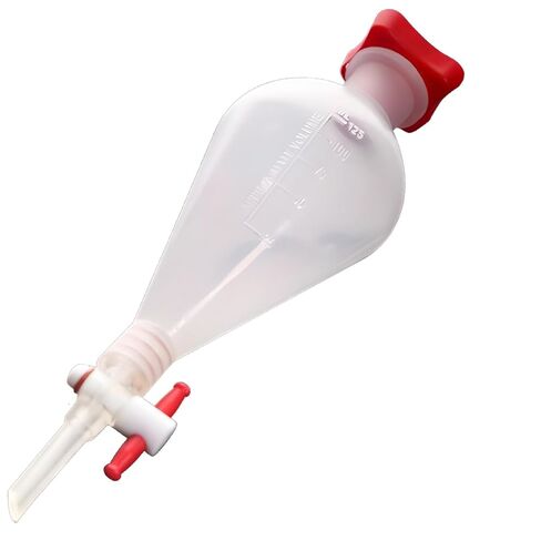 1000ml Plastic Pear-Shaped Separatory Funnel – Durable Labware with Stopcock and Graduations in Kuwait