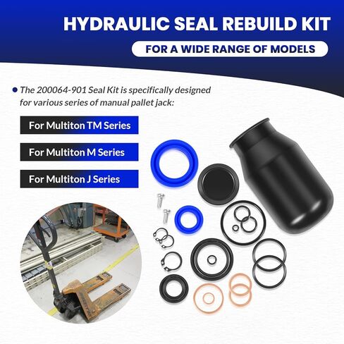 200064-901 Hydraulic Seal Rebuild Kit for Multiton Pallet Jack TM, M or J Series, Complete Pump and Ram Reseal Kit, Replace# 200064901, MU200064-901, MT200064-901 in Saudi Arabia