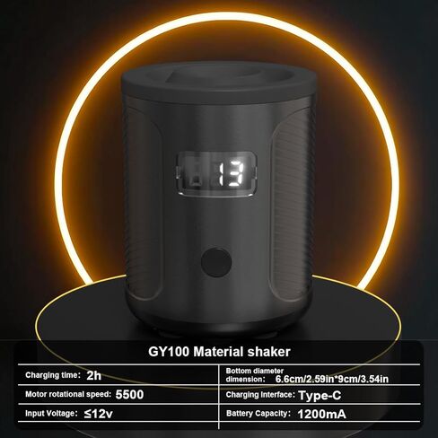 Tattoo Ink Mixer, Mini Vortex Shaker, Suitable for Tattoo Ink, Acrylic Paint, Nail Polish Vortex Mixer. The Black Model is Equipped with 3 Speed Settings in Saudi Arabia