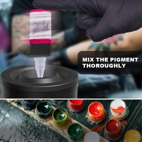 Tattoo Ink Mixer, Mini Vortex Shaker, Suitable for Tattoo Ink, Acrylic Paint, Nail Polish Vortex Mixer. The Black Model is Equipped with 3 Speed Settings in Saudi Arabia