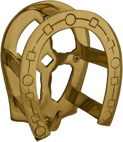 Brass Horseshoe Bridle Bracket ، Bridle Hook ، Rack Bridle (النحاس مع الخشب) in Kuwait