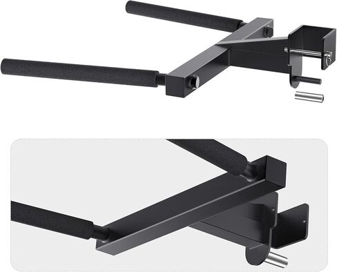 SELEWARE Squat Rack Attachment, Y-Shaped Dip Bar Attachment, Nordic Hamstring Curl Attachment and Lever Arms for 2x2 or 3x3 Power Rack with 5/8" or 1" Hole, Power Cage Accessories for Home Gym in Saudi Arabia