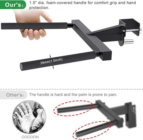 SELEWARE Squat Rack Attachment, Y-Shaped Dip Bar Attachment, Nordic Hamstring Curl Attachment and Lever Arms for 2x2 or 3x3 Power Rack with 5/8" or 1" Hole, Power Cage Accessories for Home Gym in Saudi Arabia