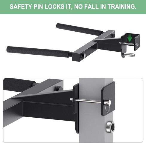 SELEWARE Squat Rack Attachment, Y-Shaped Dip Bar Attachment, Nordic Hamstring Curl Attachment and Lever Arms for 2x2 or 3x3 Power Rack with 5/8" or 1" Hole, Power Cage Accessories for Home Gym in Saudi Arabia