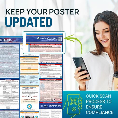 2026 Kentucky Labor Law Poster – State & Federal Compliance in Spanish – OSHA, EEOC, FMLA, Minimum Wage – Durable, Laminated & Waterproof Workplace Employment Poster – Made in USA – 26" x 39.5" in Saudi Arabia