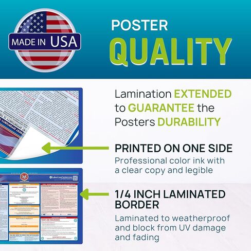 2026 Kentucky Labor Law Poster – State & Federal Compliance in Spanish – OSHA, EEOC, FMLA, Minimum Wage – Durable, Laminated & Waterproof Workplace Employment Poster – Made in USA – 26" x 39.5" in Saudi Arabia