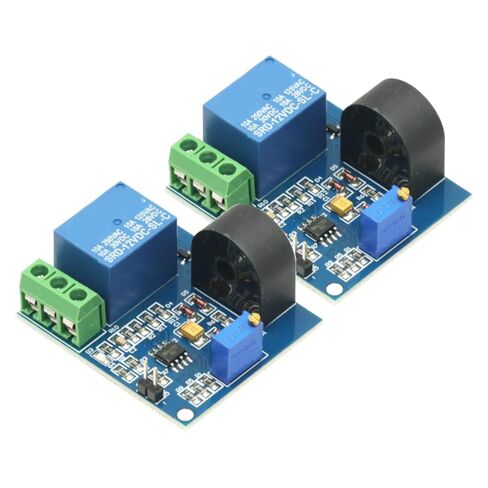 2PCS 5A Overcurrent Protection Relay Module AC Current Sensor Detection Board 12V Relay Current Transformer in Kuwait