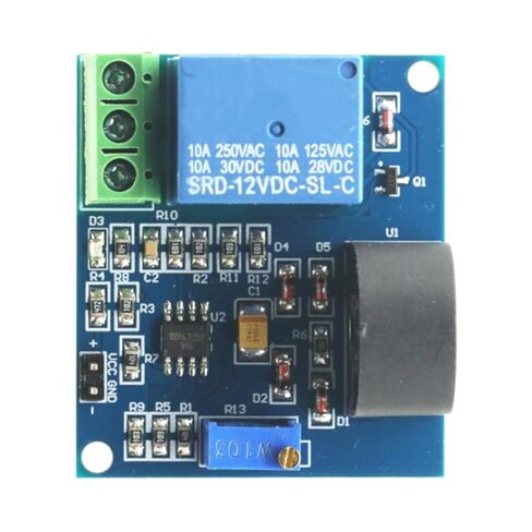 2PCS 5A Overcurrent Protection Relay Module AC Current Sensor Detection Board 12V Relay Current Transformer in Kuwait