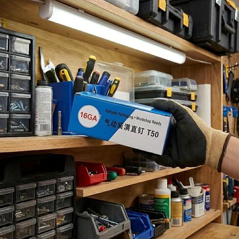 مسامير تشطيب احترافية مقاس 16، مسامير تشطيب مستقيمة من الفولاذ المجلفن مقاس 2 بوصة (50 مم) لمسامير تشطيب هوائية وكهربائية - عدد 1600 مع تغليف آمن in Kuwait