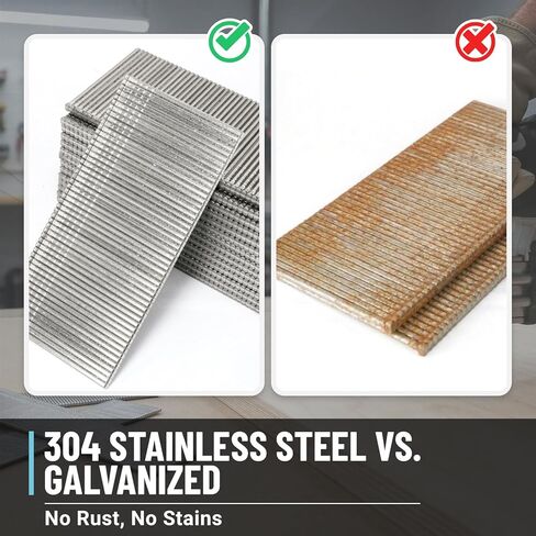 16 Gauge 2 Inch (50mm) Finish Nails, 304 Stainless Steel, Maximum Holding Power & Durability for Professional Contractors (8 Boxes of 2000 Count, 16000 Total) in Saudi Arabia