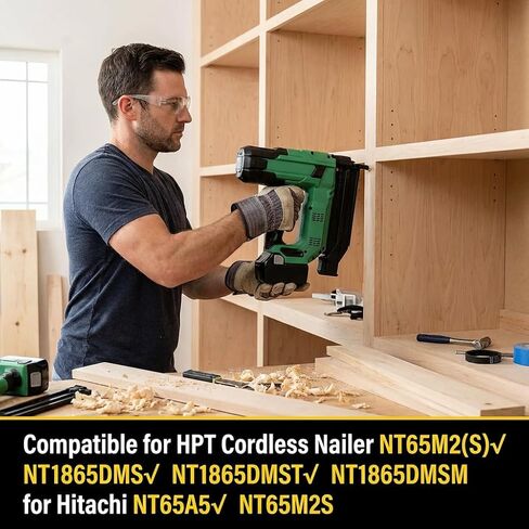 2500pcs 16Ga 2 Inch Straight Finish Nail Replacement 14204HPT for HPT NT65M2(S) & NT1865DMS Cordless Nailer NT1865DMST NT1865DMSM, 16 Gauge 2" Nails for Hitachi NT65A5 NT65M2S in Saudi Arabia