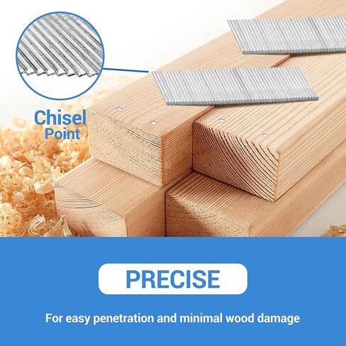 meite 16 Gauge 20 Degree Angled Finish Nails Set 1-1/2 Inch & 1-1/4 Inch & 2 Inch Galvanized Finishing Nails for Finish Nailer Cabinet Crown Baseboard in Saudi Arabia