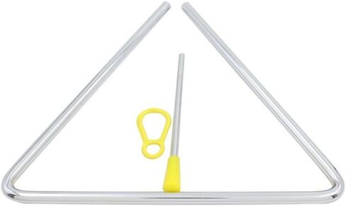 Dilwe Music Triangle, Children's Musical Percussion Instrument, Steel Triangle with Striker (6 inches, Metallic Silver) in Saudi Arabia
