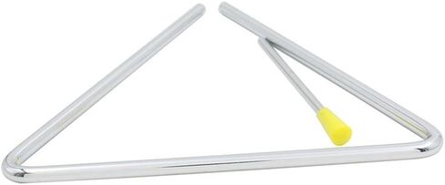 Dilwe Music Triangle, Children's Musical Percussion Instrument, Steel Triangle with Striker (6 inches, Metallic Silver) in Saudi Arabia