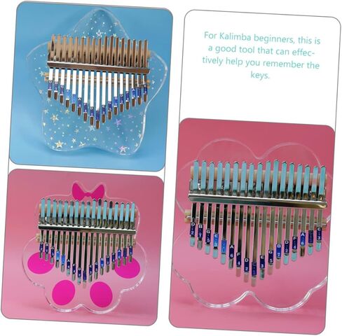 ملصقات SUPVOX Kalimba لـ 17 مفتاحًا للبيانو، ملصقات ملاحظات قابلة للإزالة للمبتدئين، ملصقات تعلم لاصقة ناعمة للوحة المفاتيح Kalimba، 10 عبوات من ملحقات البيانو الموسيقية بالإبهام in Saudi Arabia