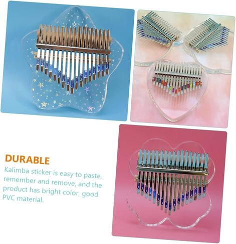 ملصقات SUPVOX Kalimba لـ 17 مفتاحًا للبيانو، ملصقات ملاحظات قابلة للإزالة للمبتدئين، ملصقات تعلم لاصقة ناعمة للوحة المفاتيح Kalimba، 10 عبوات من ملحقات البيانو الموسيقية بالإبهام in Saudi Arabia