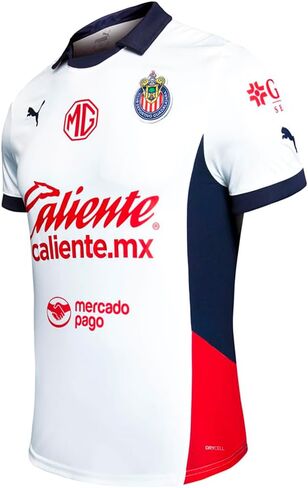 PUMA Men's Chivas 24/25 Away Replica Soccer Jersey - Support Your Team in Style (US, Alpha, Large, Regular, Regular, White) in Saudi Arabia