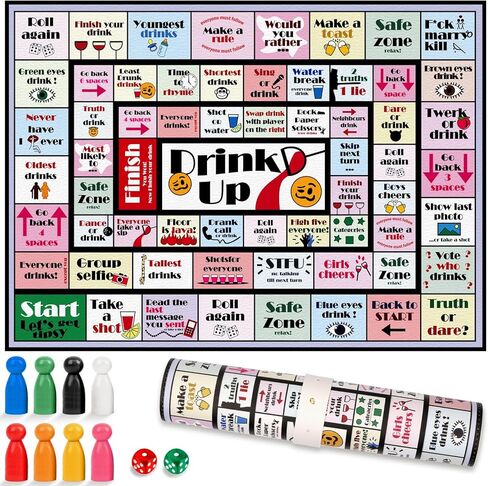 ألعاب الشرب للبالغين ، وألعاب شرب حصيرة من الجلد المقاومة للماء ، ولعبة شرب تفاعلية مضحكة لحفلات ، لحفلات البكالوريوس ، دش الزفاف ، ألعاب عائلية ، 21 عامًا ، 2-8 لاعبين in Kuwait