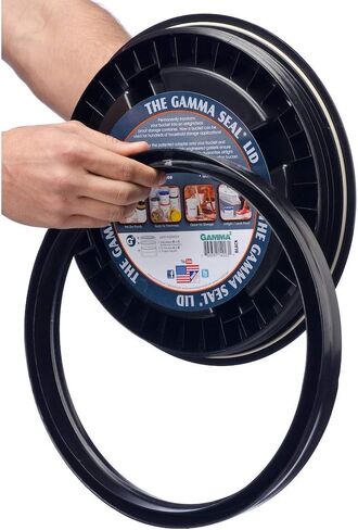 5 Gallon Black Gamma Seal Lids -12 Pack in Kuwait