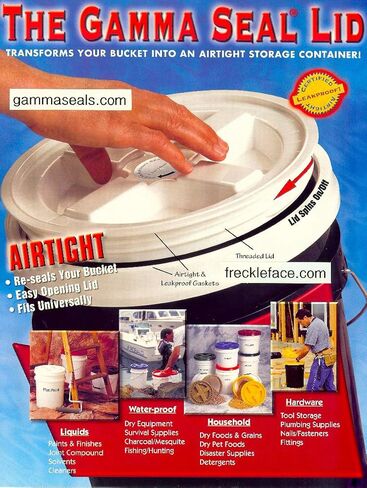 5 Gallon Black Gamma Seal Lids -12 Pack in Kuwait