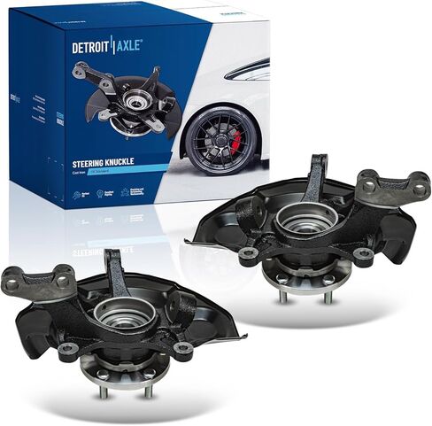 Detroit Axle - Front Left Steering Knuckle for 05-12 Ford Escape Mazda Tribute Mercury Mariner, Driver Side Steering Knuckle & Wheel Bearing Hub 2005 2006 2007 2008 2009 2010 2011 2012 Replacement in Kuwait