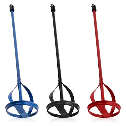 3 PCS Paint Mixer for Drill,Paint Stirrer Fits All Kinds of Drill Bits,Plaster and Paint Mixers Stirrer Tools with Non-Slip Hex Head,for Mortar Mud Grout and Easy to Clean(Blue,Black,Red) in Saudi Arabia