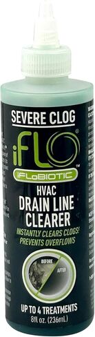 iFLO® Severe Clog Relief™ - 5X A/C Drain Line Cleaner Concentrate – Heavy-Duty HVAC System Solution for Tough Clogs & Buildup – Professional Liquid Drain Cleaner and Unclogger, 8oz Bottle, 1 Pack in Saudi Arabia
