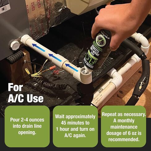 iFLO® Severe Clog Relief™ - 5X A/C Drain Line Cleaner Concentrate – Heavy-Duty HVAC System Solution for Tough Clogs & Buildup – Professional Liquid Drain Cleaner and Unclogger, 8oz Bottle, 1 Pack in Saudi Arabia