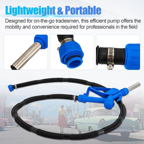 120V AC Electric Drum Pump with 12V DC Power, 55 Gallon Drum Pump with Built-in 2-Inch Bung Adapter, 5 Gallons Per Minute Flow Rate Liquid Transfer for DEF Diesel Water Antifreeze in Kuwait