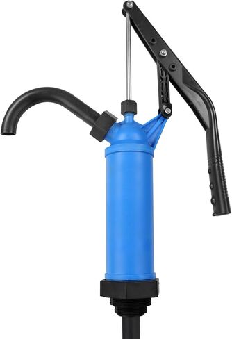 MaxWorks Lever Action Plastic Drum Pump 9 oz per Stroke High Volume Manual Dispenser Fits 15 to 55 Gallon Drums Chemical Resistant for Fuel Water Based Solutions and Acidic Fluids (51046) in Saudi Arabia