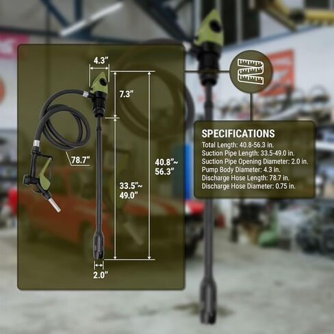Tera Pump TREDRUM-T Electric Drum Pump Telescopic in Kuwait