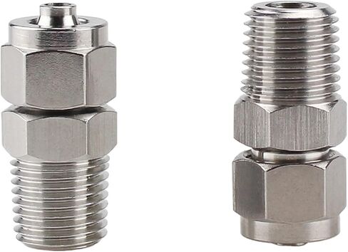 304SS الفولاذ المقاوم للصدأ أنبوب مشترك هوائي مشترك القصبة الهوائية خرطوم وصلة تشديد سريعة 1/8 ''1/4'' 3/8 ''1/2'' خيط خارجي (PC12-01) in Kuwait