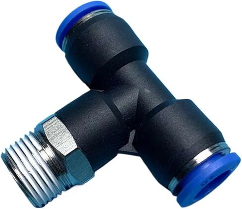 PB هوائي اقتران سريع NPT T-شكل تي شيرت خارجي N1/8 "N1/4" N3/8 "N1/2" PU خرطوم أنابيب هواء 4 6 8 10 12 مللي متر 8-N02 10-N02(PB6-N04(NPT1l2)) in Kuwait