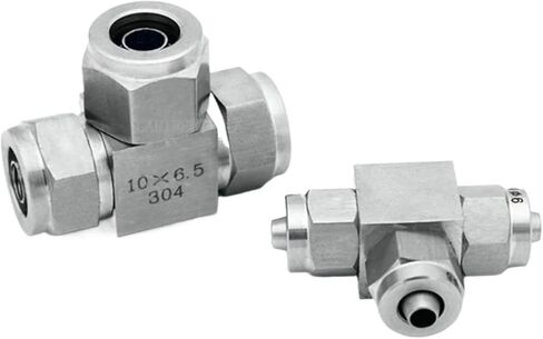 304 الفولاذ المقاوم للصدأ هوائي مشترك الأنابيب المشتركة القصبة الهوائية خرطوم وصلة ملتوية سريعة PE4 6 8 10 12 ثلاثي الاتجاه مشترك PTFE الأنابيب خرطوم مشترك (PE-6) in Kuwait