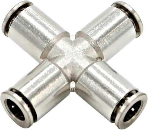 هوائي موصل سريع النحاس مطلي بالنيكل معدن النحاس 4-way 4 6 8 10 12 مللي متر خرطوم ضاغط الهواء موصل الضغط العالي (PZA-6) in Kuwait