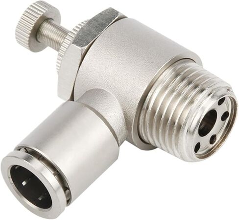 SL النحاس المطلي بالنيكل هوائي اقتران سريع 1/8 "1/4" 3/8 "1/2" M5 موضوع خارجي صمام التحكم في سرعة الهواء صمام تسريع (SL12-04) in Kuwait