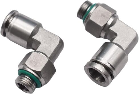 304 وصلة من الفولاذ المقاوم للصدأ اقتران سريع للقصبة الهوائية 1/8 "1/4" 3/8 "1/2" توصيل سريع هوائي الكوع ذكر خيط G (PL6-G01) in Kuwait